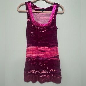 Express Pink Hawaiian Sequin Y2K Club Dress